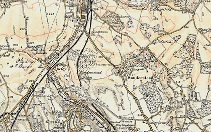 Old map of Sanderstead in 1897-1902