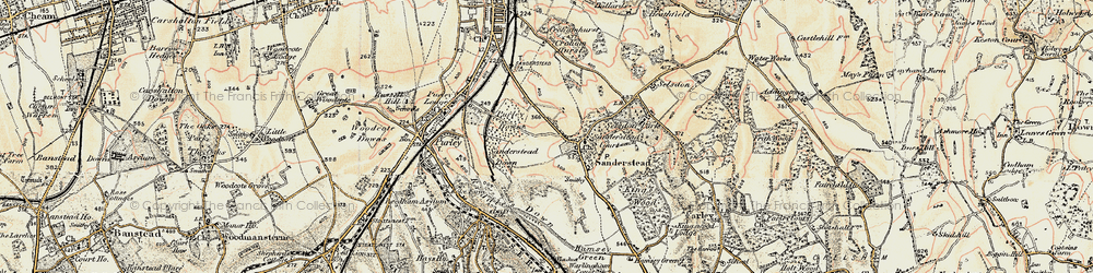 Old map of Sanderstead in 1897-1902