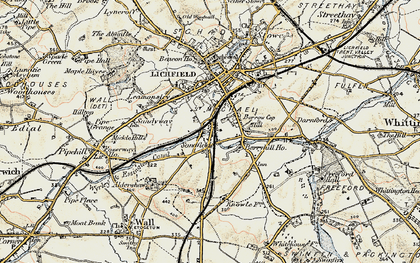 Old map of Sandfields in 1902