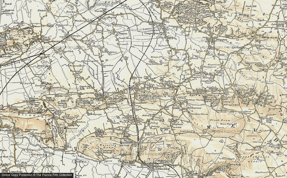 Old Map of Sandford, 1899-1900 in 1899-1900