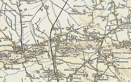 Old map of Sandford in 1899-1900