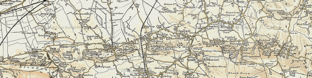 Old map of Sandford in 1899-1900