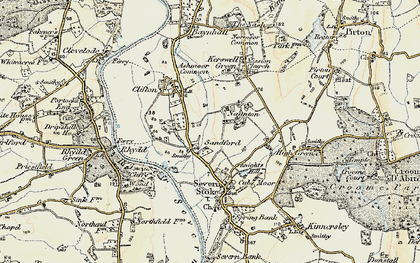 Old map of Sandford in 1899-1901