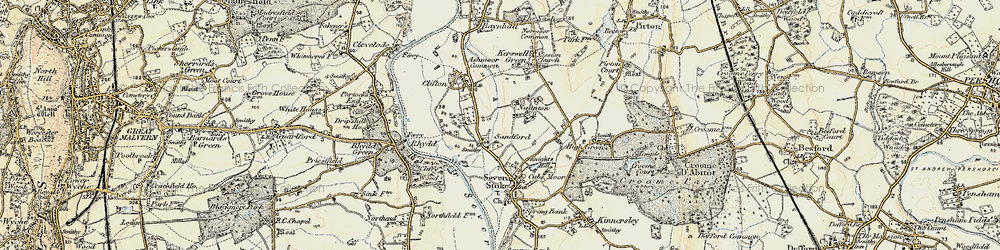 Old map of Sandford in 1899-1901