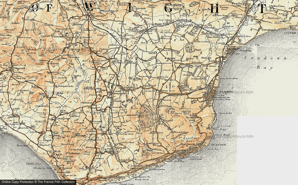 Old Map of Sandford, 1899 in 1899