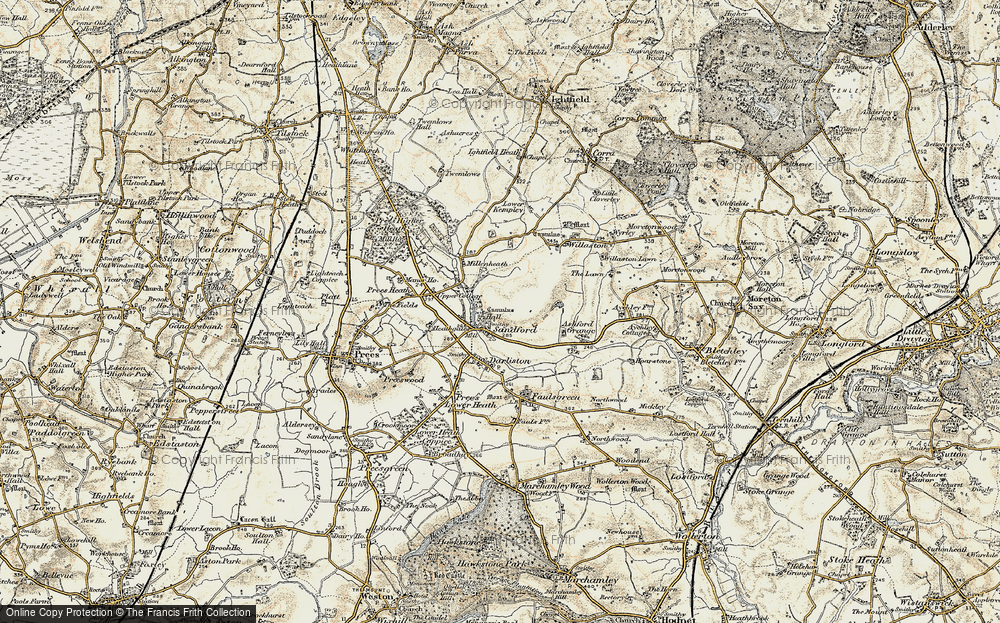 Old Map of Sandford, 1902 in 1902