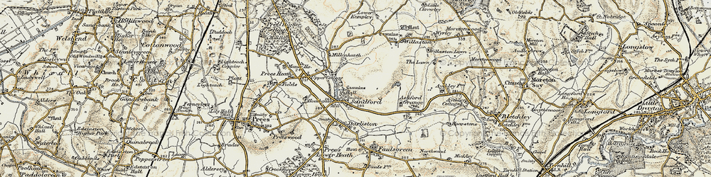 Old map of Sandford in 1902