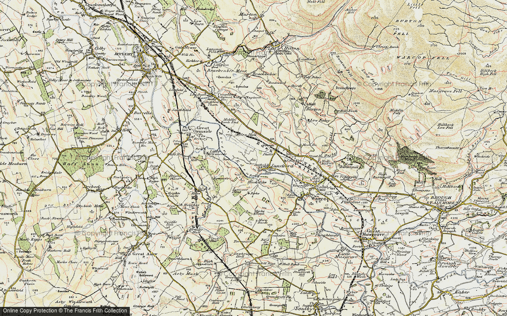 Old Map of Historic Map covering Blacksyke in 1903-1904