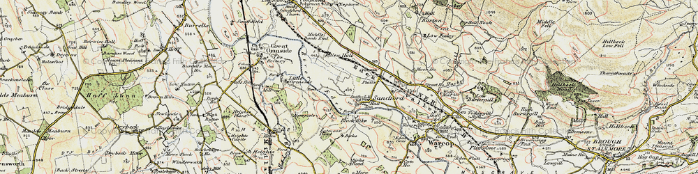 Old map of Sandford in 1903-1904