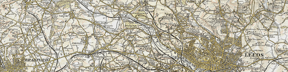 Old map of Sandford in 1903-1904