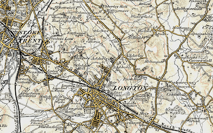 Old map of Sandford Hill in 1902