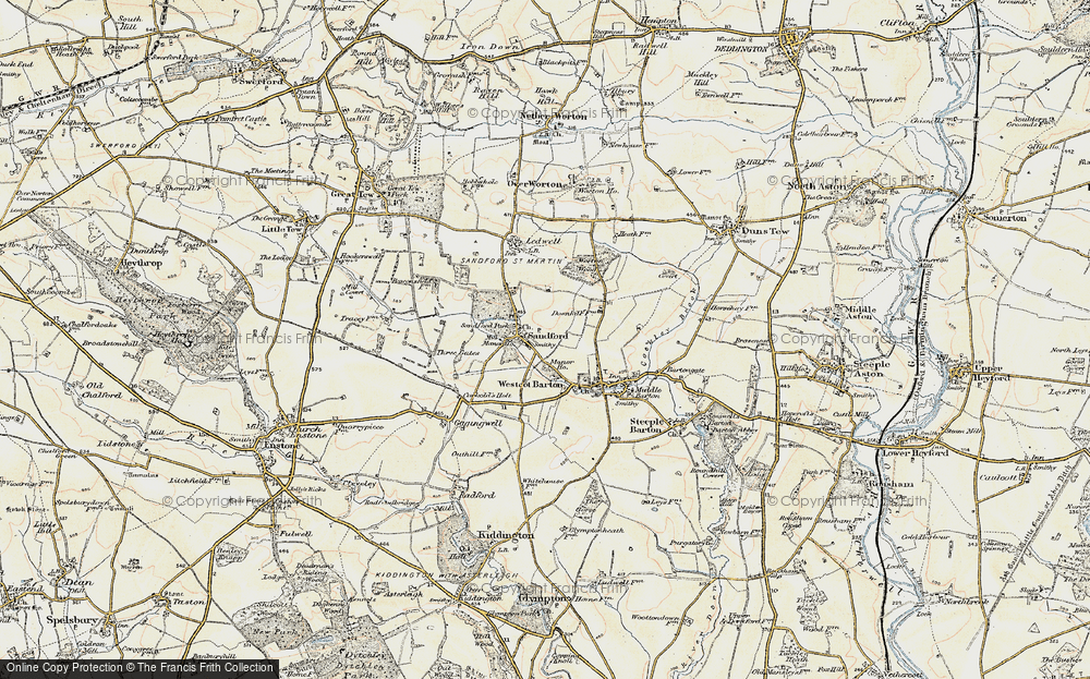 Old Map of Sandford St Martin, 1898-1899 in 1898-1899