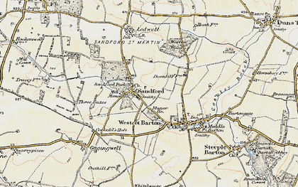 Old map of Sandford St Martin in 1898-1899
