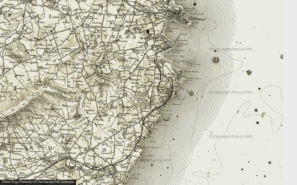 Old Map of Sandfordhill, 1909-1910 in 1909-1910