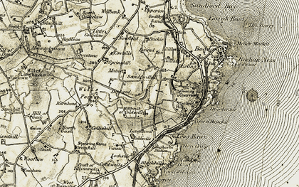 Old map of Sandfordhill in 1909-1910