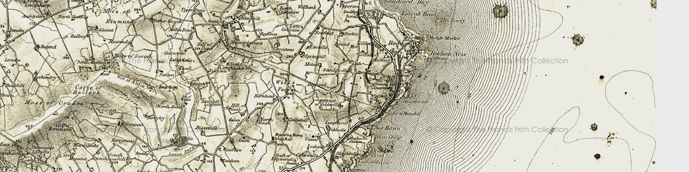 Old map of Sandfordhill in 1909-1910