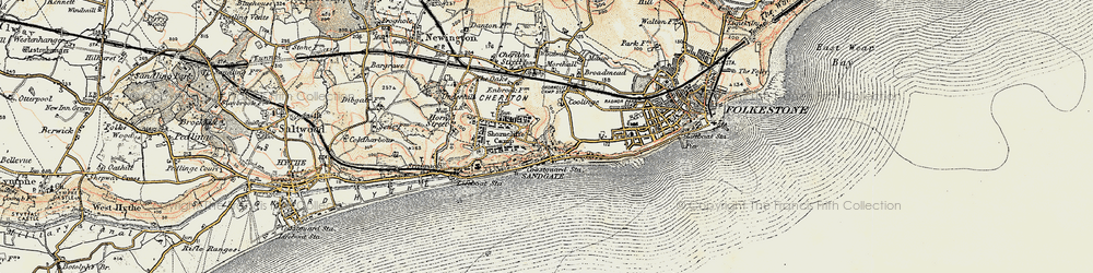Old map of Sandgate in 1898-1899