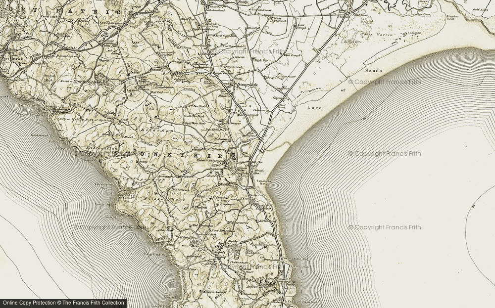 Old Map of Sandhead, 1905 in 1905
