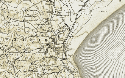 Old map of Sandhead in 1905