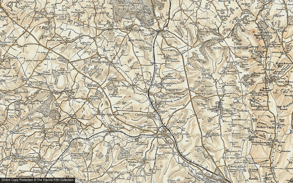 Old Map of Sandhills, 1899 in 1899