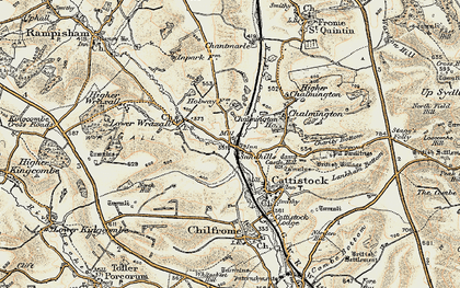 Old map of Sandhills in 1899
