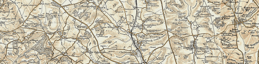 Old map of Sandhills in 1899