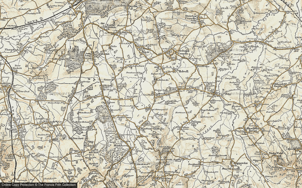Old Map of Sandhills, 1899 in 1899