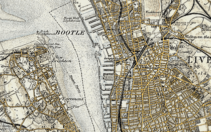 Old map of Sandhills in 1902-1903
