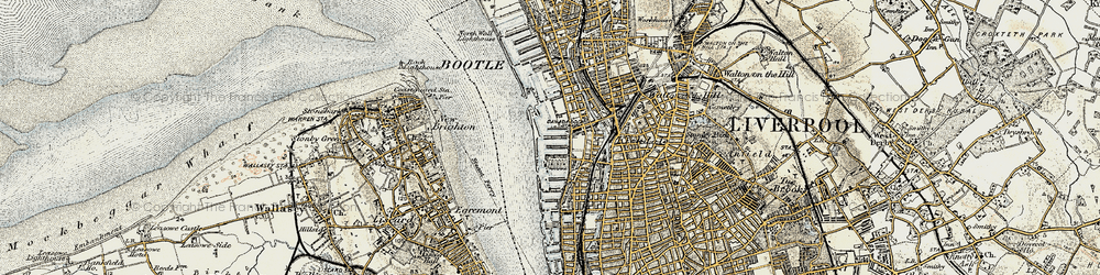 Old map of Sandhills in 1902-1903