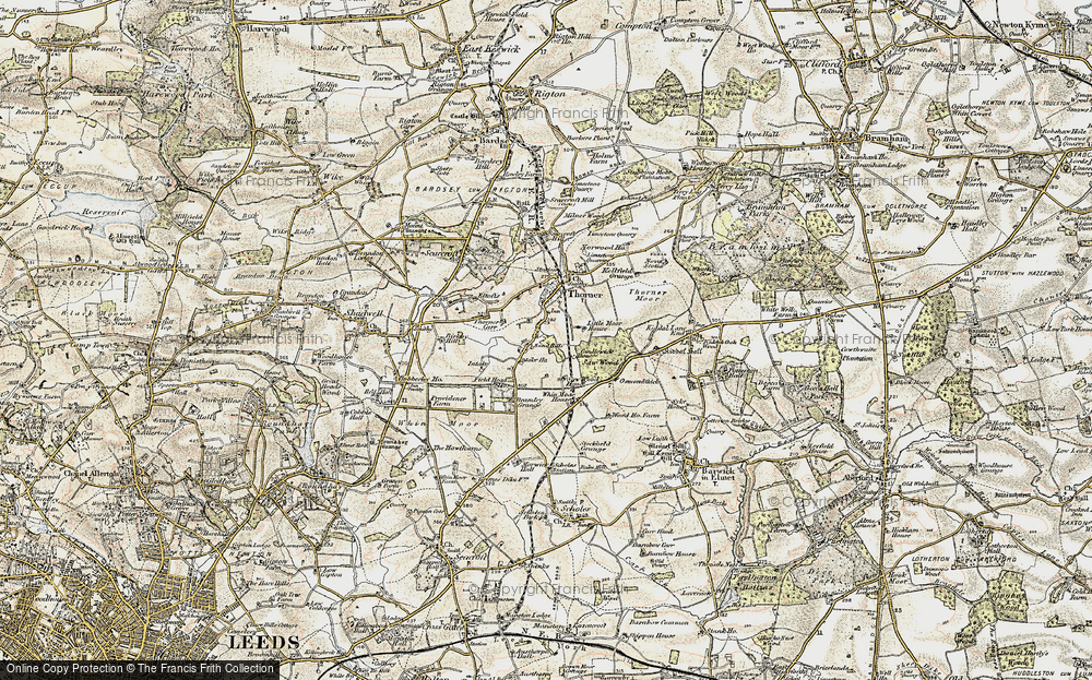Old Map of Sandhills, 1903-1904 in 1903-1904