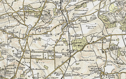 Old map of Sandhills in 1903-1904