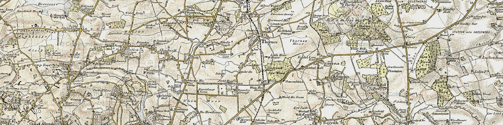 Old map of Sandhills in 1903-1904