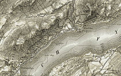 Old map of Sandhole in 1906-1907