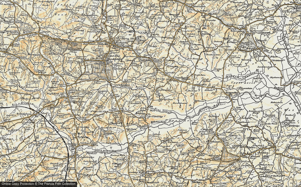 Old Map of Sandhurst Cross, 1898 in 1898