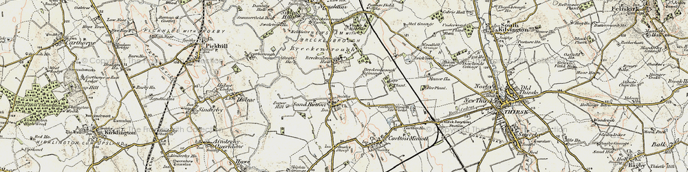 Old map of Sandhutton in 1903-1904