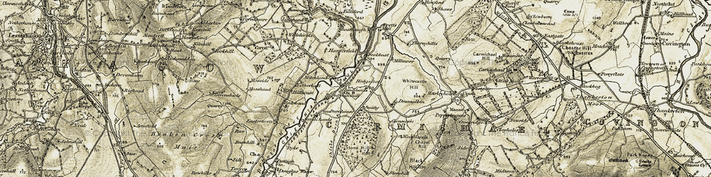 Old map of Woodlands in 1904-1905