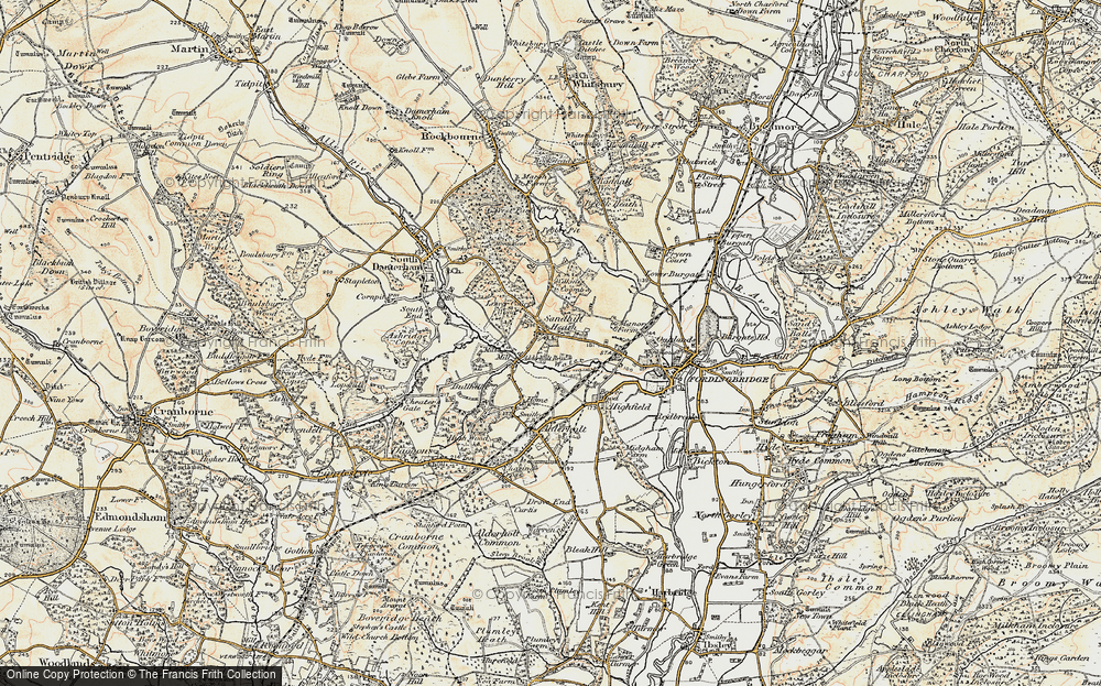 Old Map of Sandleheath, 1897-1909 in 1897-1909