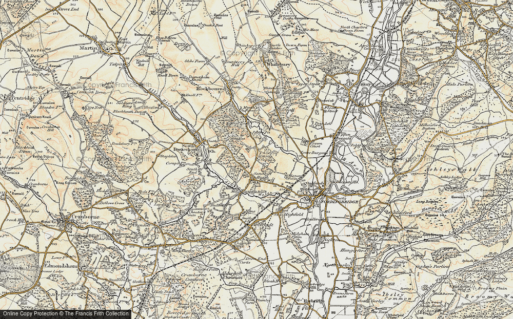 Old Map of Historic Map covering Wilkins's Coomb in 1897-1909