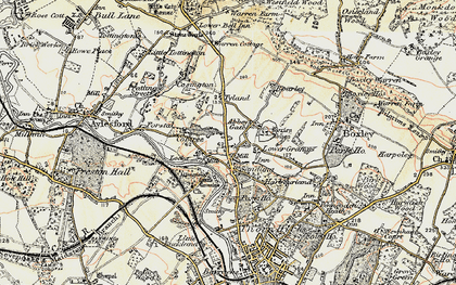 Old map of Sandling in 1897-1898