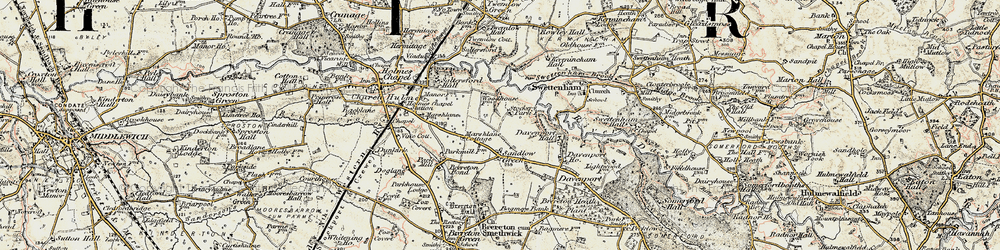 Old map of Sandlow Green in 1902-1903