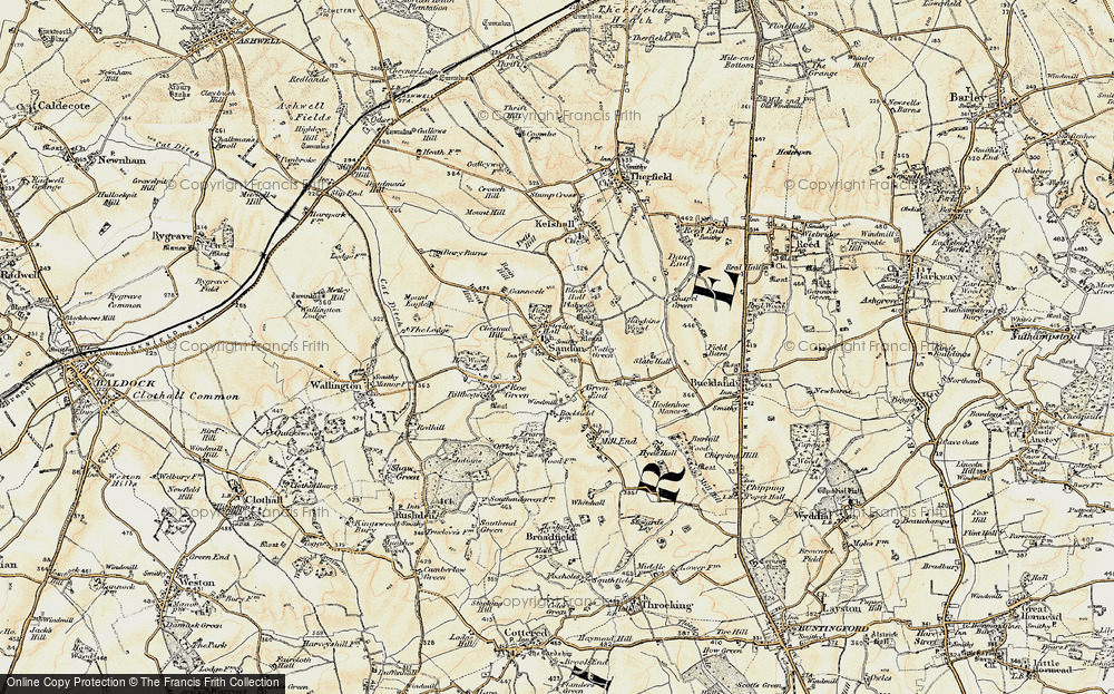 Old Map of Sandon, 1898-1901 in 1898-1901