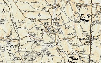 Old map of Sandon in 1898-1901