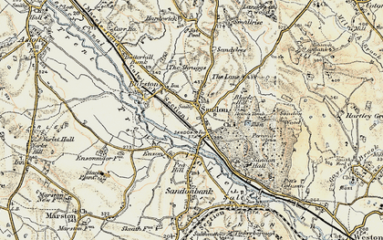 Old map of Sandon in 1902