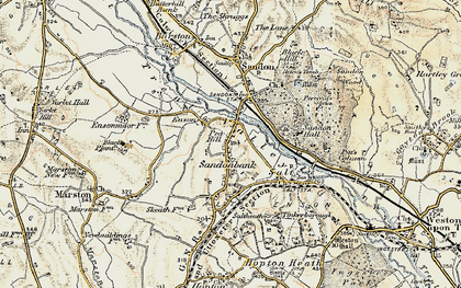 Old map of Enson in 1902