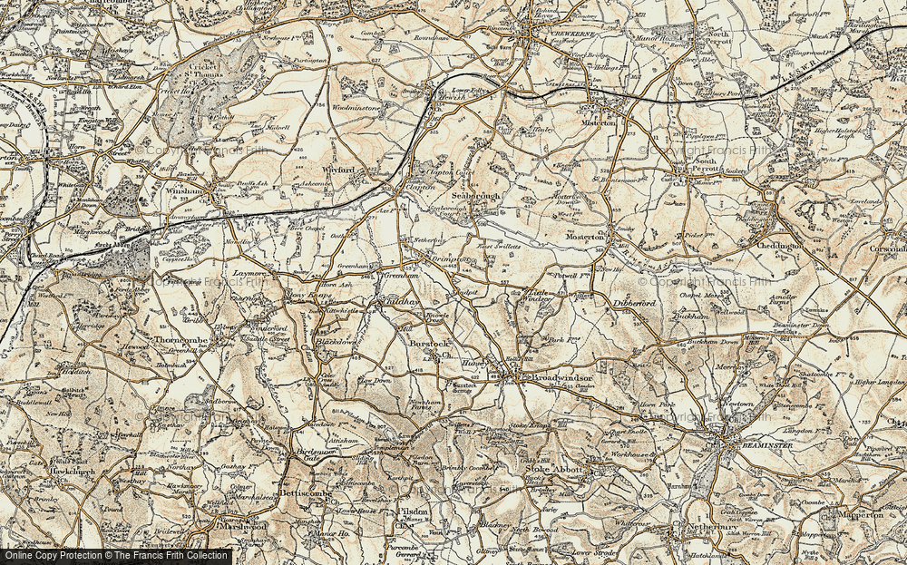 Old Map of Historic Map covering West Swilletts in 1898-1899