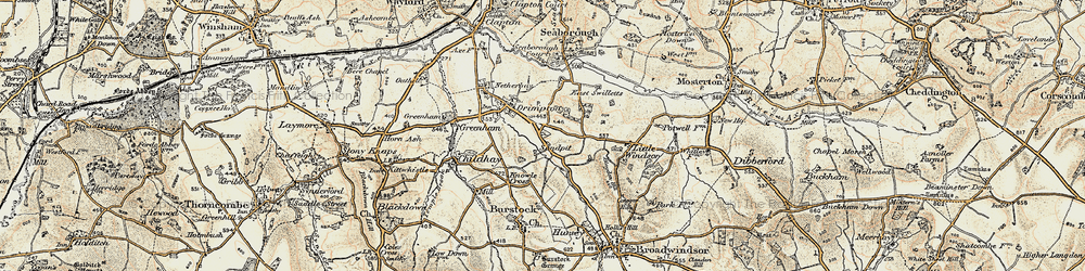 Old map of West Swilletts in 1898-1899