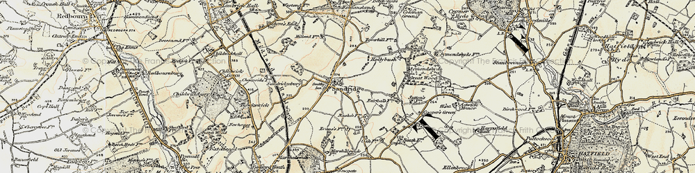 Old map of Sandridgebury in 1898