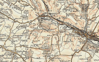 Old map of Sands in 1897-1898