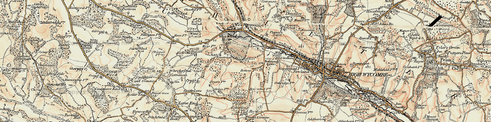 Old map of Sands in 1897-1898