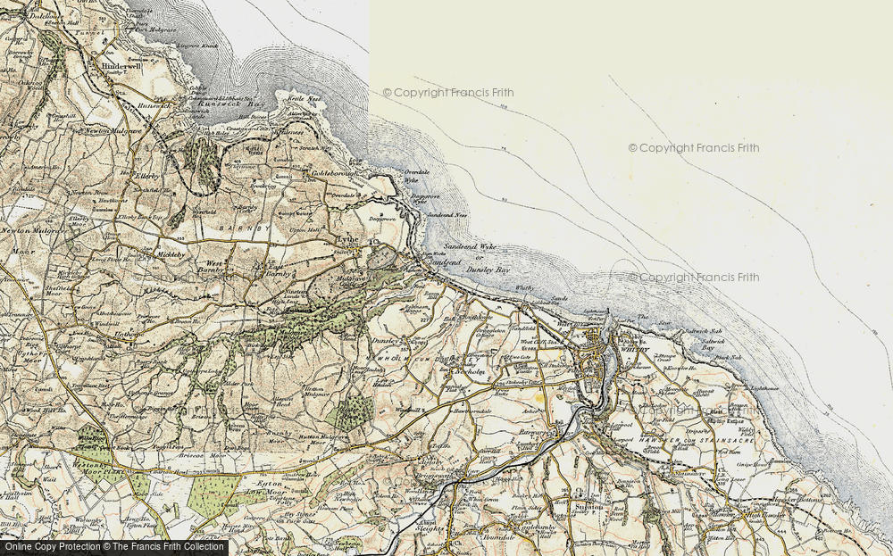 Historic Ordnance Survey Map of Sandsend, 1903-1904